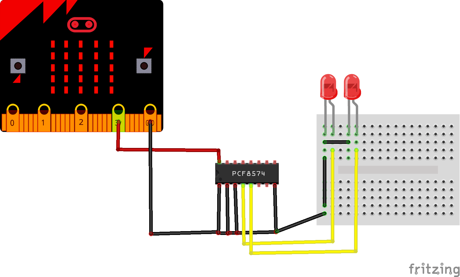 microbit and pcf8574