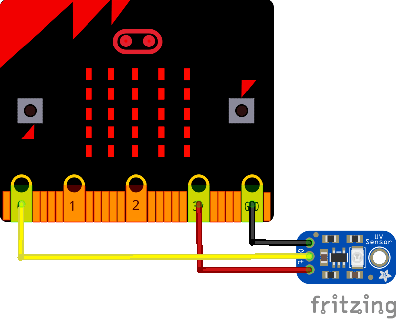 microbit and GUVA-S12SD