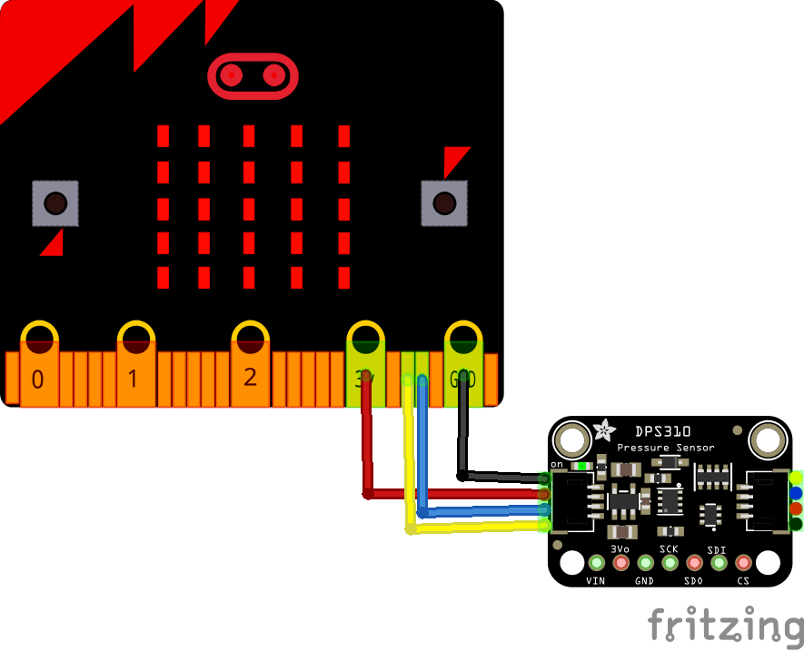 microbit and dps310 layout