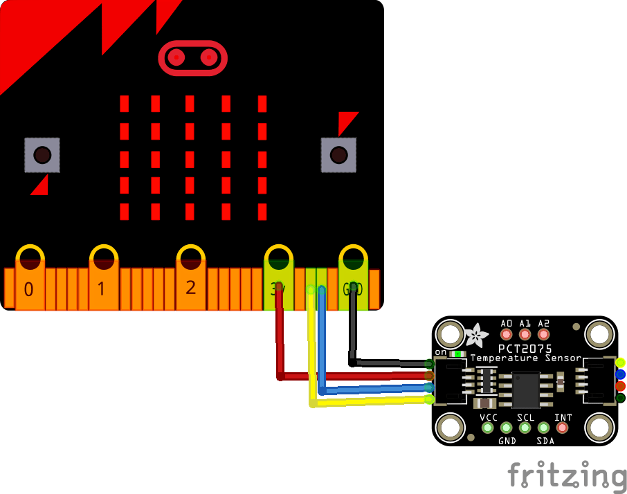 microbit and pct2075 layout